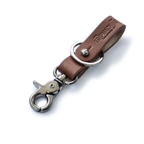 Trip Machine Company Genuine Leather Key Chain Ring Clip Holder Biker Keychain For Bike Car