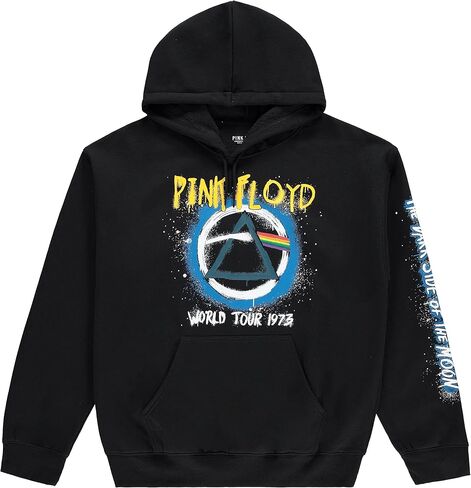 هودي الحفلة الموسيقية للرجال من Pink Floyd الجانب الداكن من القمر - سويت شيرت بقلنسوة عتيق مع طباعة الأكمام in Kuwait