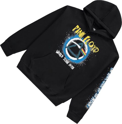 هودي الحفلة الموسيقية للرجال من Pink Floyd الجانب الداكن من القمر - سويت شيرت بقلنسوة عتيق مع طباعة الأكمام in Kuwait