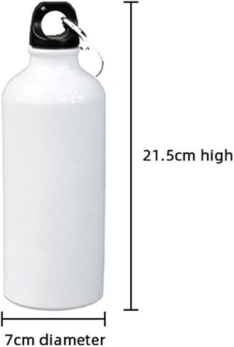 H-E 10pcs 600ml Sublimation White Blank Aluminum Sports Bottle Heat Press Travel Sports Water Bottles for Sublimation Printing in Kuwait