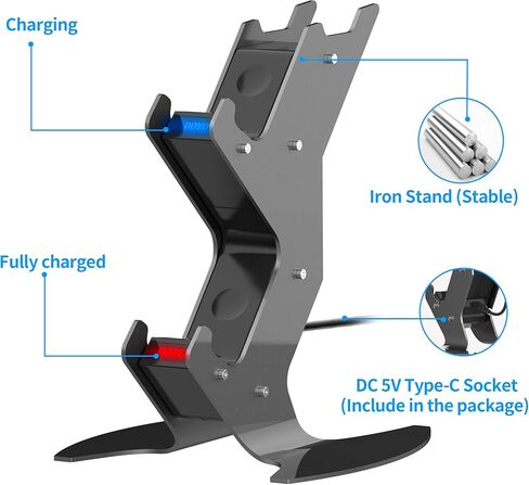 محطة شاحن وحدة تحكم PS4 مع منظم سماعات الرأس، قاعدة شحن وحدة تحكم Playstation 4 مع منفذ شحن سريع، شاحن بديل لجهاز PS4 Slim Pro من DOYO in Kuwait