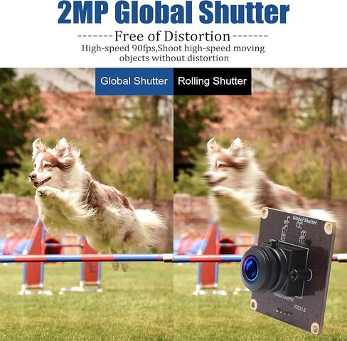 وحدة كاميرا USB Magnolia Global Shutter HD بزاوية واسعة 180 درجة، 90 إطارًا في الثانية عند 1200 بكسل، قم بتوصيل وتشغيل كاميرا ويب صغيرة للتطبيقات المدمجة/الماسحات الضوئية/مراقبة أمن المنزل. in Kuwait