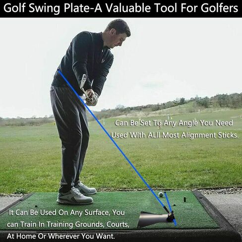 Golf Mats Practice Outdoor Indoor Matt 5x5 Ft 5x3 5x4 Turf Hitting Mat with 2 Alignment Sticks 1 Swing Plate for Driving Range Backyard in Saudi Arabia