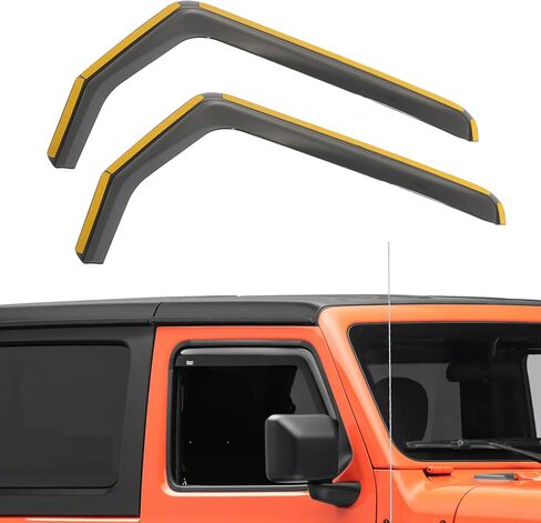 عاكس النافذة الجانبية لواقي المطر من AUXMART لسيارة Jeep Wrangler JK 2-Door 2007-2017، قناع ظل المطر للنافذة (عبوتان، ليس لـ JL) in Kuwait