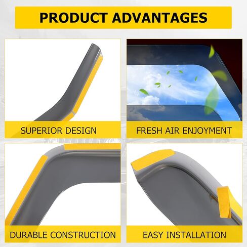 عاكس النافذة الجانبية لواقي المطر من AUXMART لسيارة Jeep Wrangler JK 2-Door 2007-2017، قناع ظل المطر للنافذة (عبوتان، ليس لـ JL) in Kuwait