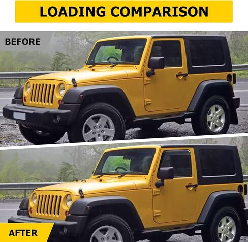 عاكس النافذة الجانبية لواقي المطر من AUXMART لسيارة Jeep Wrangler JK 2-Door 2007-2017، قناع ظل المطر للنافذة (عبوتان، ليس لـ JL) in Kuwait