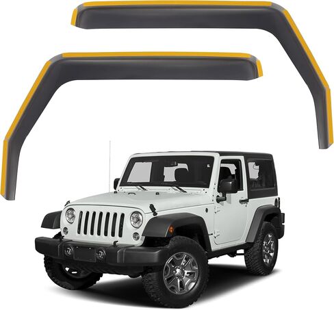 عاكس النافذة الجانبية لواقي المطر من AUXMART لسيارة Jeep Wrangler JK 2-Door 2007-2017، قناع ظل المطر للنافذة (عبوتان، ليس لـ JL) in Kuwait