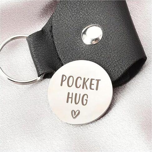 Have fun, Be safe, Make Good Choices Pocket Hug Cute Couples Gift - Gifts for Teens w/Leather Case Keychain #PH88 in Saudi Arabia