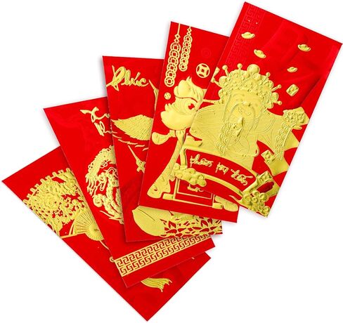 30 Pcs Chinese Red Envelopes Hongbao Lucky Money Envelopes for Cash, Wedding Envelopes Vietnamese Red Packet Spring Festival, New Year, Birthday, Decoration, Wedding, Business in Saudi Arabia