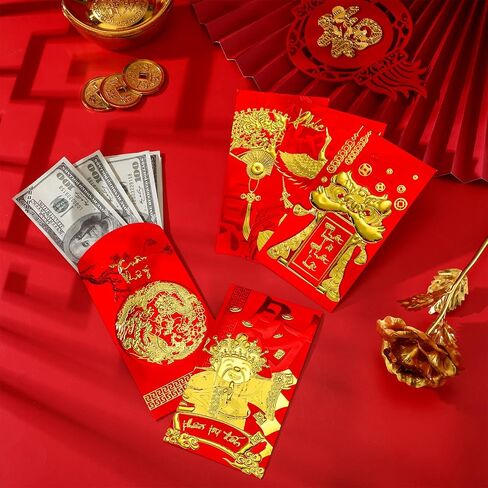 30 Pcs Chinese Red Envelopes Hongbao Lucky Money Envelopes for Cash, Wedding Envelopes Vietnamese Red Packet Spring Festival, New Year, Birthday, Decoration, Wedding, Business in Saudi Arabia