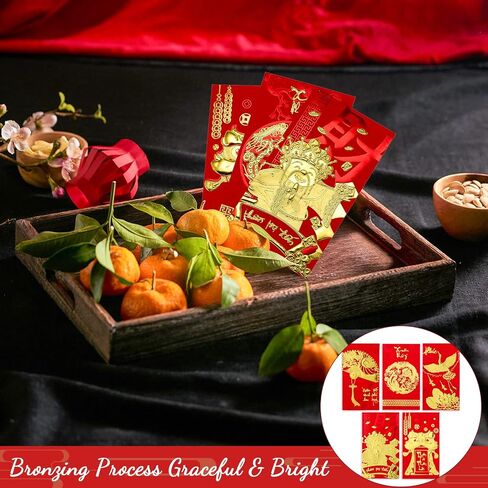 30 Pcs Chinese Red Envelopes Hongbao Lucky Money Envelopes for Cash, Wedding Envelopes Vietnamese Red Packet Spring Festival, New Year, Birthday, Decoration, Wedding, Business in Saudi Arabia