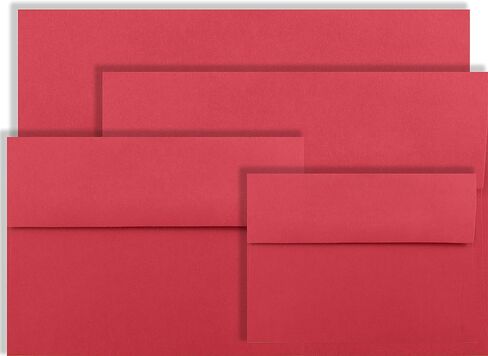 Holiday Red 25 Pack A7 (5-1/4 x 7-1/4) Envelopes Made in USA for 5 X 7 Invitations Weddings Announcements Holidays Showers from The Envelope Gallery in Saudi Arabia