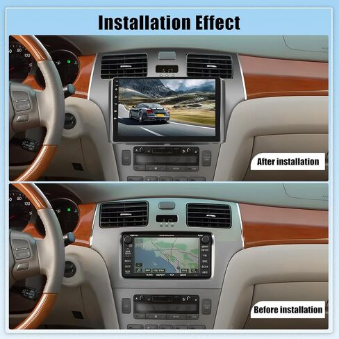 2+64G ستيريو سيارة أندرويد لكزس ES 2001-2005 ترقية راديو بديل مع Carplay Android Auto Mirror Link 30 سمة 9 بوصة تعمل باللمس وحدة رئيسية FM GPS بلوتوث + كاميرا احتياطية وميكروفون in Kuwait
