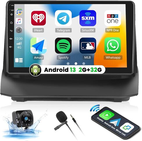 UNITOPSCI 2G+32G Android 13 ستيريو سيارة لفورد فييستا 2009-2017 مع CarPlay Android Auto 9 بوصة تعمل باللمس نظام تحديد المواقع العالمي (GPS) بلوتوث مرآة وصلة FM/RDS SWC + ميكروفون كاميرا احتياطية in Saudi Arabia