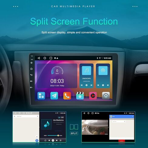 UNITOPSCI 2G+32G Android 13 ستيريو سيارة لفورد فييستا 2009-2017 مع CarPlay Android Auto 9 بوصة تعمل باللمس نظام تحديد المواقع العالمي (GPS) بلوتوث مرآة وصلة FM/RDS SWC + ميكروفون كاميرا احتياطية in Saudi Arabia
