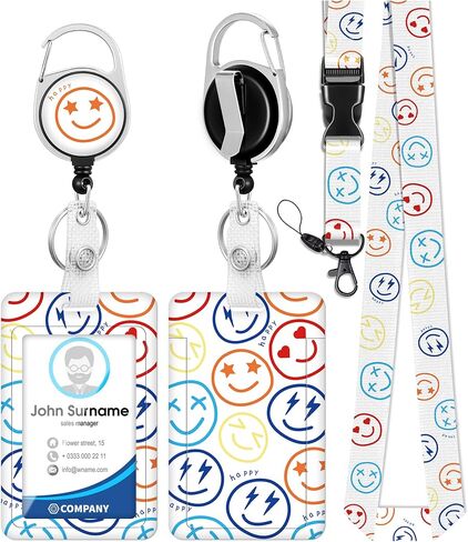 Plifal ID Badge Holder with Lanyard and Retractable Badge Reel Clip, Cute Aesthetic Y2K Heart Card Name Tag Lanyard Vertical ID Protector Bage Clips for Nurse Nursing Doctor Teacher Student in Saudi Arabia