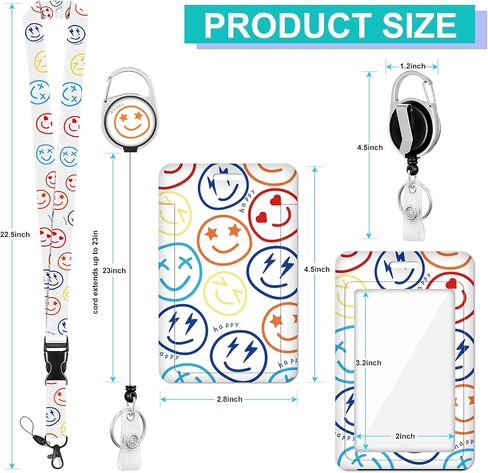 Plifal ID Badge Holder with Lanyard and Retractable Badge Reel Clip, Cute Aesthetic Y2K Heart Card Name Tag Lanyard Vertical ID Protector Bage Clips for Nurse Nursing Doctor Teacher Student in Saudi Arabia