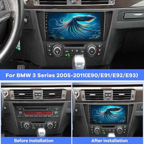 [2G+64G] Car Radio for BMW 3 Series 328i 335i 325i 2005-2011 (E90/E91/E92/E93), Android 13 Touch Screen Car Play Stereo, Carplay/Android Auto/EQ Audio/SWC/Bluetooth in Saudi Arabia