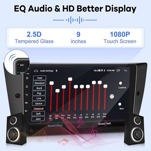 [2G+64G] Car Radio for BMW 3 Series 328i 335i 325i 2005-2011 (E90/E91/E92/E93), Android 13 Touch Screen Car Play Stereo, Carplay/Android Auto/EQ Audio/SWC/Bluetooth in Saudi Arabia