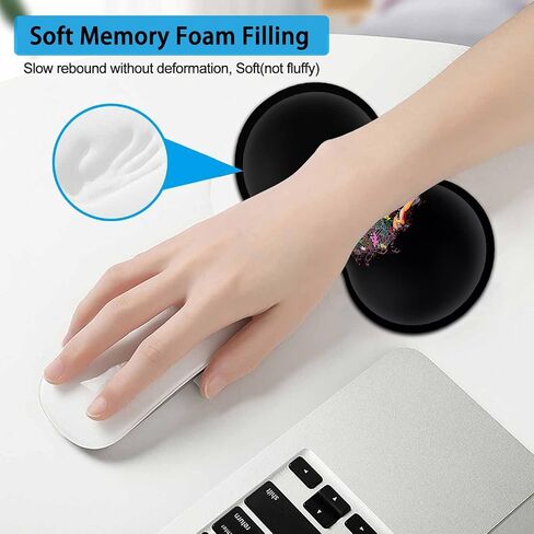 Large Mouse Pad, Extended Office Desk Pad 31.5x11.8in,Ergonomic Memory Foam Mouse Wrist Rest Support for Home Office Computer Writing Pad,African American Woman Black Women XXL Black Gaming Mouse Mat in Saudi Arabia