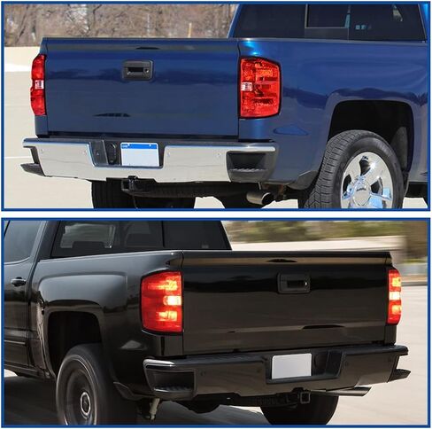 AUTOSAVER88 LED Tail Light Assembly Compatible with 2014-2019 Chevy Silverado 1500, 2015-2019 2500 HD/3500 HD, 2019 1500 LD, 2015-2019 GMC Sierra 3500 HD Brake Rear Lamp Taillights Replacement - Pair in Saudi Arabia