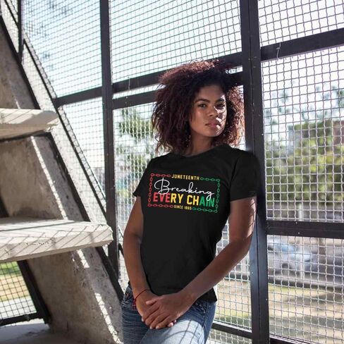 Juneteenth T Shirt Women 1865 Graphic Tshirt Celebrate American African Freedom Shirts Black Women Gifts in Kuwait
