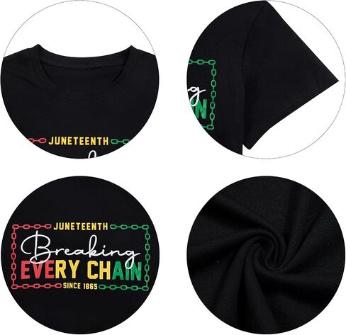 Juneteenth T Shirt Women 1865 Graphic Tshirt Celebrate American African Freedom Shirts Black Women Gifts in Kuwait