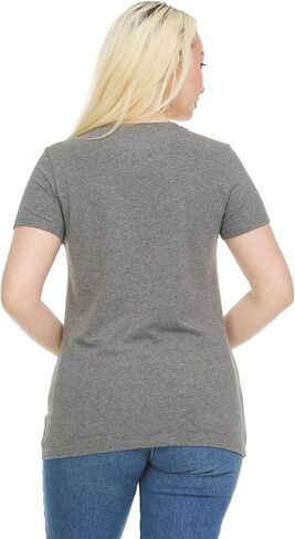 Women's Short-Sleeve V-Neck T-Shirt, Pack of 3 in Saudi Arabia