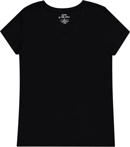 Women's Short-Sleeve V-Neck T-Shirt, Pack of 3 in Saudi Arabia