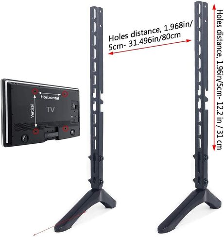 Universal TV Stand/TV Mount - Table Top TV Stand for 26-60 inch TVs Including LG, TCL, Samsung & More- Height Adjustable TV Leg Stand Holds up to 77lbs, Suited for VESA Up to 600x300mm in Saudi Arabia