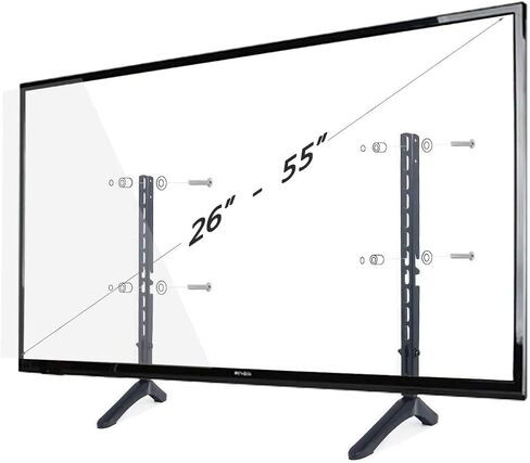 Universal TV Stand/TV Mount - Table Top TV Stand for 26-60 inch TVs Including LG, TCL, Samsung & More- Height Adjustable TV Leg Stand Holds up to 77lbs, Suited for VESA Up to 600x300mm in Saudi Arabia