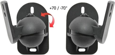 Maclean MC-526 2X Speaker Wall Mount Bracket up to 3,5 KG, Tilt Rotation Swivel HiFi Satellite in Saudi Arabia
