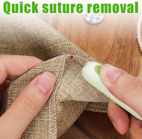 2 in 1 Needle Threader Seam Ripper, Integrated Seam Remover & Needle Threading Tool Seam Opener Sewing Device for Hand Sewing Crafting Knitting Cross Stitch Quilting Supplies (Green) in Saudi Arabia