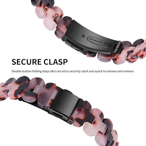 سوار AWSMORE من الراتنج متوافق مع Fitbit Inspire 2/Inspire HR/Inspire Bands، سوار سلحفاة نحيف، سوار معصم بديل، حزام إكسسوارات للنساء (زهرة وردية) in Kuwait