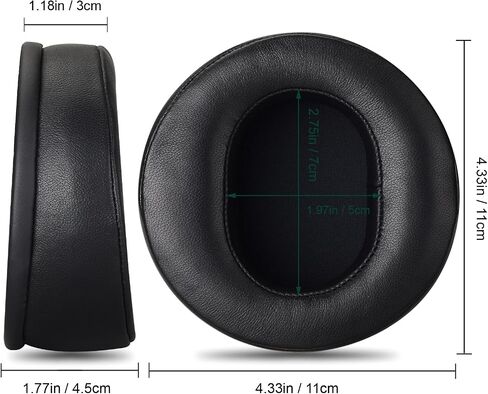 وسائد أذن وعصابة رأس LCD ممتازة من AHG متوافقة مع سماعات Audeze LCD-2 LCD-3 LCD-4 LCD-4z LCD-X LCD-XC LCD-MX4 وLCD-GX (أسود). وسادات أذن من جلد الغنم | حزام عقال من جلد البقر | رغوة مرنة in Saudi Arabia