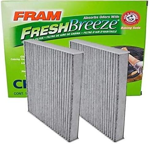 فلتر هواء FRAM CF10285 Fresh Breeze Cabin مع صودا الخبز ARM & HAMMER والكربون المنشط (عبوة من 2) in Kuwait