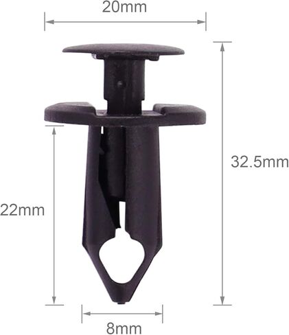 100 قطعة 8 مللي متر الوفير السحابة برشام كليب دفع دبوس التجنيب كليب السحابات برشام للسيارات السيارات GM 21030249 فورد N807389S in Kuwait