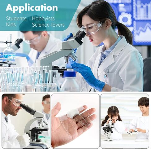 100 قطعة من شرائح المجهر الفارغة الشفافة و100 قطعة من الشرائح الزجاجية ذات الغطاء المربع (22 مم × 22 مم) in Kuwait