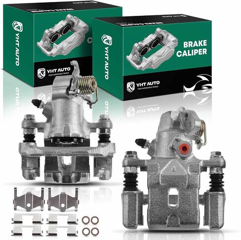 YHTAUTO Rear Disc Brake Calipers with Bracket Replacement for Hyundai Kia Models, Elantra 2005-2006, Spectra Spectra5 2005-2009, Tiburon 2004-2008, Rear Driver and Passenger Caliper Assembly Set of 2 in Saudi Arabia
