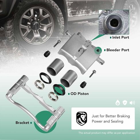 YHTAUTO Rear Disc Brake Calipers with Bracket Replacement for Hyundai Kia Models, Elantra 2005-2006, Spectra Spectra5 2005-2009, Tiburon 2004-2008, Rear Driver and Passenger Caliper Assembly Set of 2 in Saudi Arabia