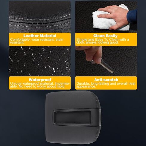 ASAPE Center Console Lid Armrest Cover Fit for 2007-2013 Chevy Avalanche Silverado Tahoe Suburban 1500 2500 GMC Sierra Yukon Replace OE 15217111,15941534,19328718 (Black) in Saudi Arabia