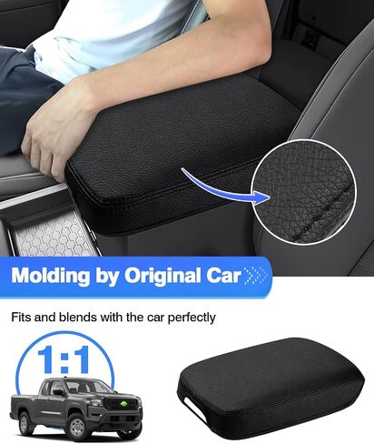 Autorder Center Console Cover for Nissan Frontier 2022 2023 2024 Accessories Armrest Cover Anti-Scratch Middle Console Pad Leather Armrest Protector in Saudi Arabia