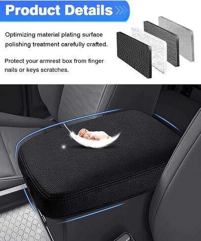 Autorder Center Console Cover for Nissan Frontier 2022 2023 2024 Accessories Armrest Cover Anti-Scratch Middle Console Pad Leather Armrest Protector in Saudi Arabia