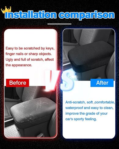 Autorder Center Console Cover for Nissan Frontier 2022 2023 2024 Accessories Armrest Cover Anti-Scratch Middle Console Pad Leather Armrest Protector in Saudi Arabia