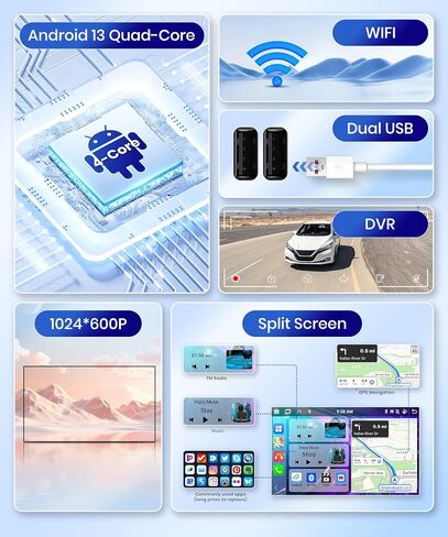 【2G+64G】 لسيارة Toyota Yaris Vios 2007-2014 ستيريو راديو السيارة Android، Carplay اللاسلكي Android Auto 9 بوصة شاشة تعمل باللمس ومستقبل صوت السيارة بلوتوث يدعم GPS WiFi وكاميرا احتياطية FM/RDS HiFi SWC in Saudi Arabia