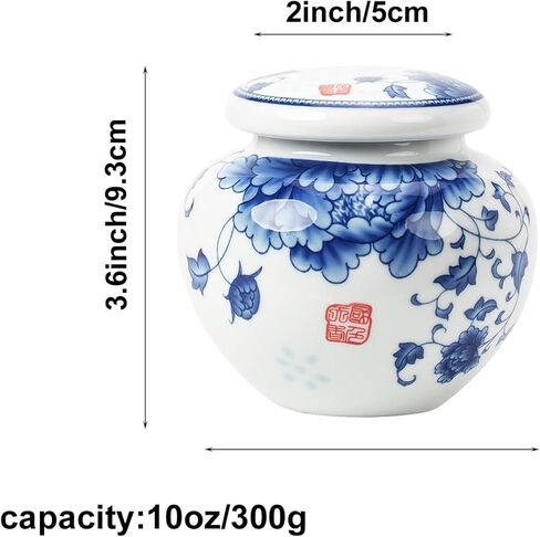 Handmade Ceramic Pet Urn for Dogs, Cats, Pet Blue and White Porcelain Ash Urn, Chinaware Memorial Cremation Funeral Burial Urn Keepsake, Forever Memory Box Memorial(White/Blue) in Kuwait