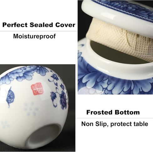 Handmade Ceramic Pet Urn for Dogs, Cats, Pet Blue and White Porcelain Ash Urn, Chinaware Memorial Cremation Funeral Burial Urn Keepsake, Forever Memory Box Memorial(White/Blue) in Kuwait