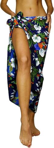 KING KAMEHA Hawaiian Sarong Pareo Beach Wrap for Women Funky Casual Bikini Cover Up Very Loud Swimsuit Cherryparrot Print in Saudi Arabia
