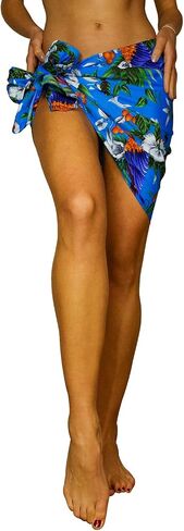 KING KAMEHA Hawaiian Sarong Pareo Beach Wrap for Women Funky Casual Bikini Cover Up Very Loud Swimsuit Cherryparrot Print in Saudi Arabia
