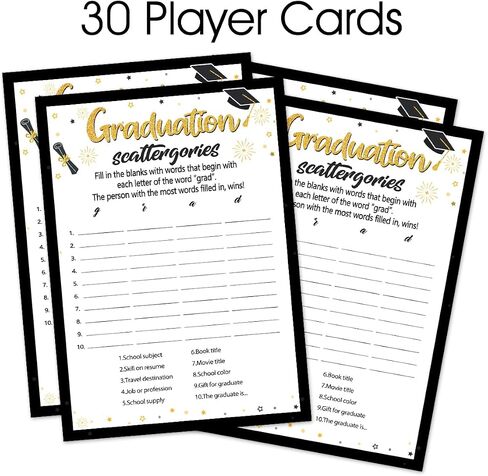 2024 Graduation Party Games Card, Graduation Table Games Cards, How Well Do You know the Graduate Game Cards, Celebration of 2024 for High School College Graduation Party Ideas Supplies 30PCS in Saudi Arabia